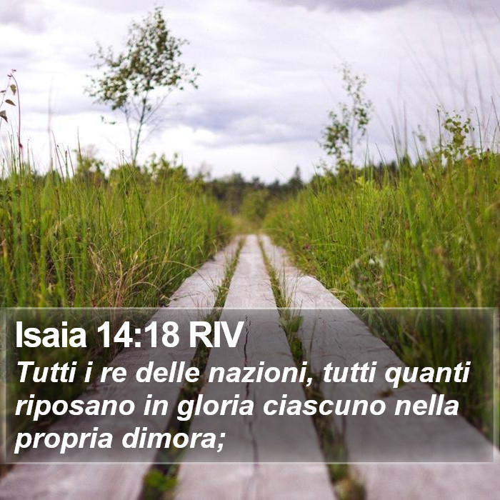 Isaia 14:18 RIV Bible Study