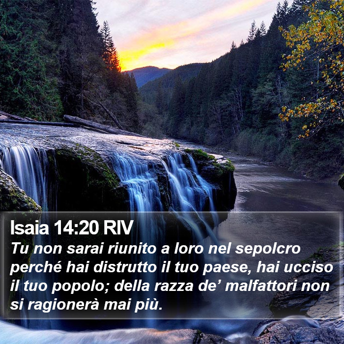 Isaia 14:20 RIV Bible Study