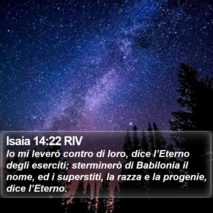 Isaia 14:22 RIV Bible Study