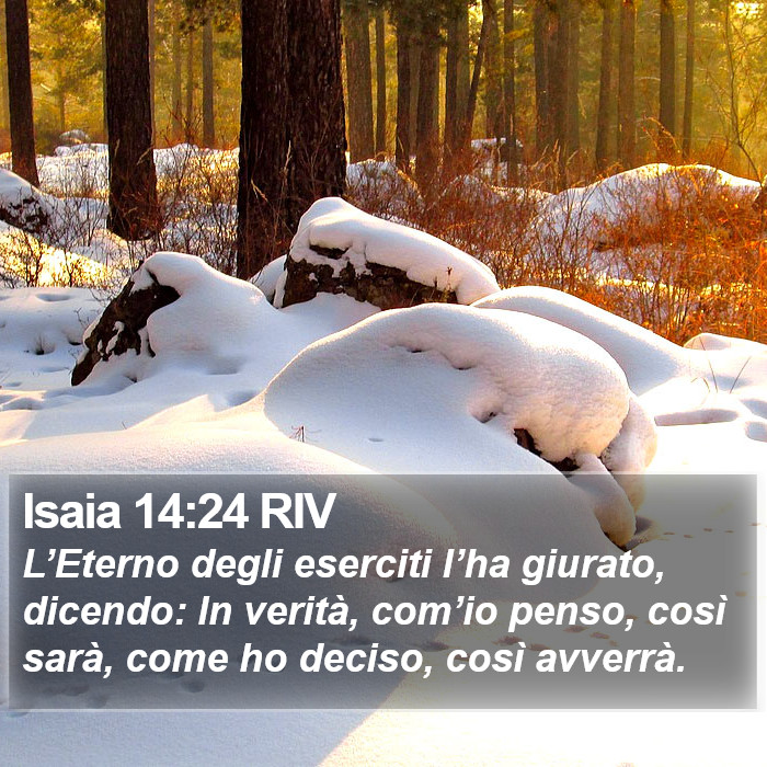 Isaia 14:24 RIV Bible Study