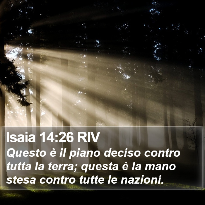 Isaia 14:26 RIV Bible Study