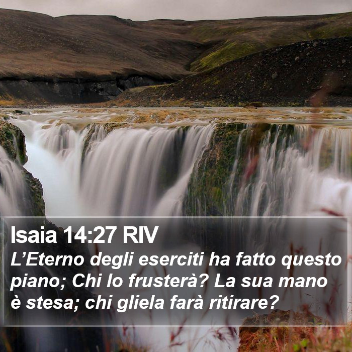 Isaia 14:27 RIV Bible Study