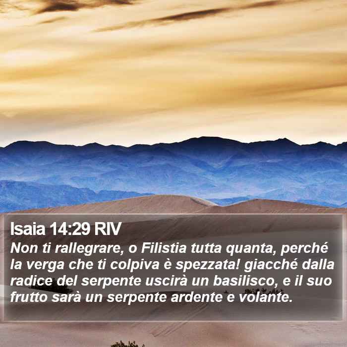 Isaia 14:29 RIV Bible Study