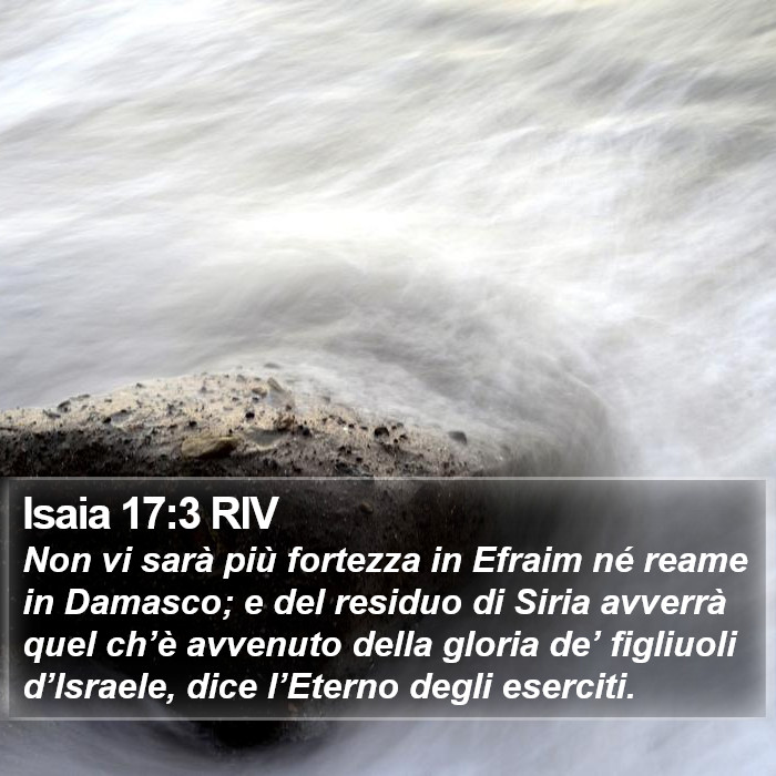 Isaia 17:3 RIV Bible Study