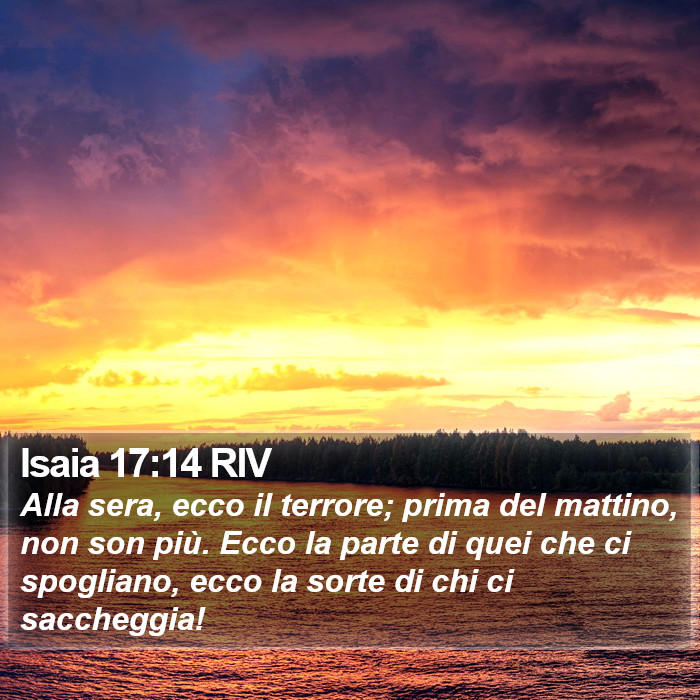 Isaia 17:14 RIV Bible Study