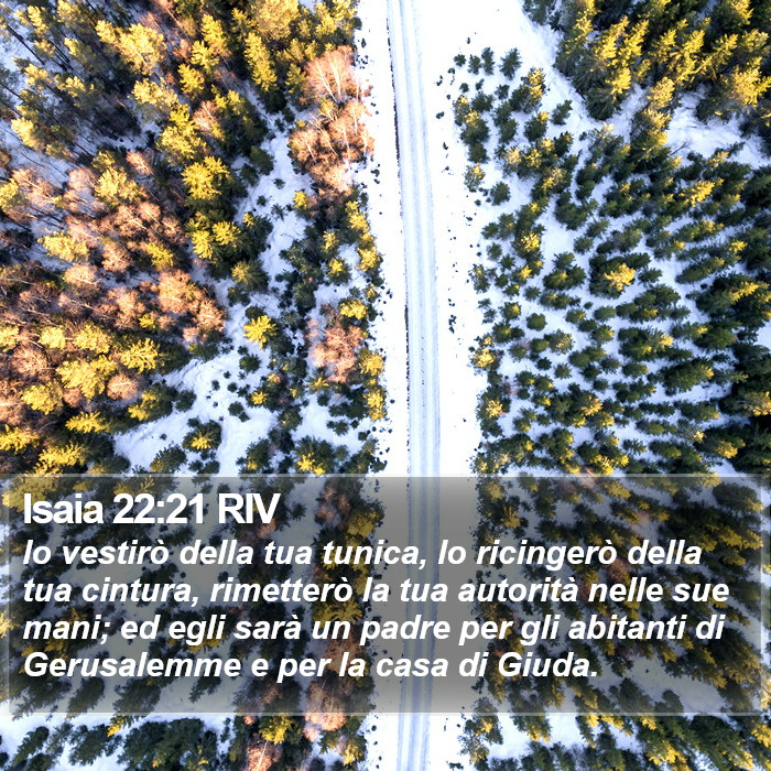 Isaia 22:21 RIV Bible Study