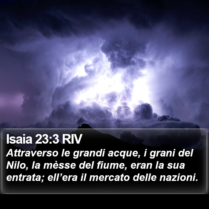 Isaia 23:3 RIV Bible Study