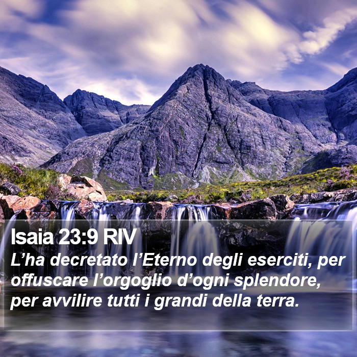 Isaia 23:9 RIV Bible Study