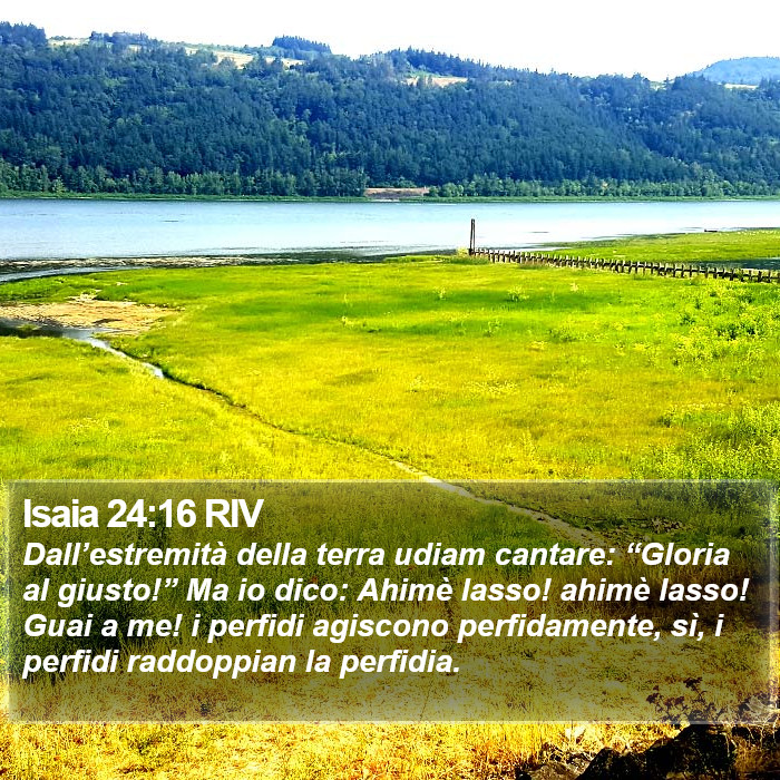 Isaia 24:16 RIV Bible Study