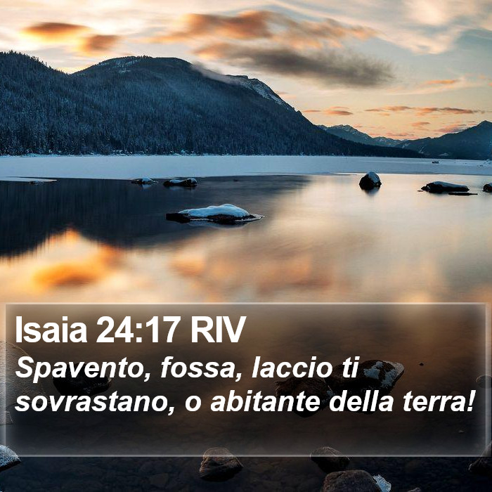 Isaia 24:17 RIV Bible Study