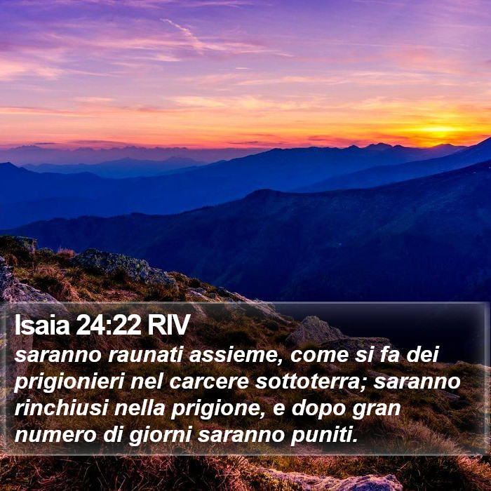 Isaia 24:22 RIV Bible Study