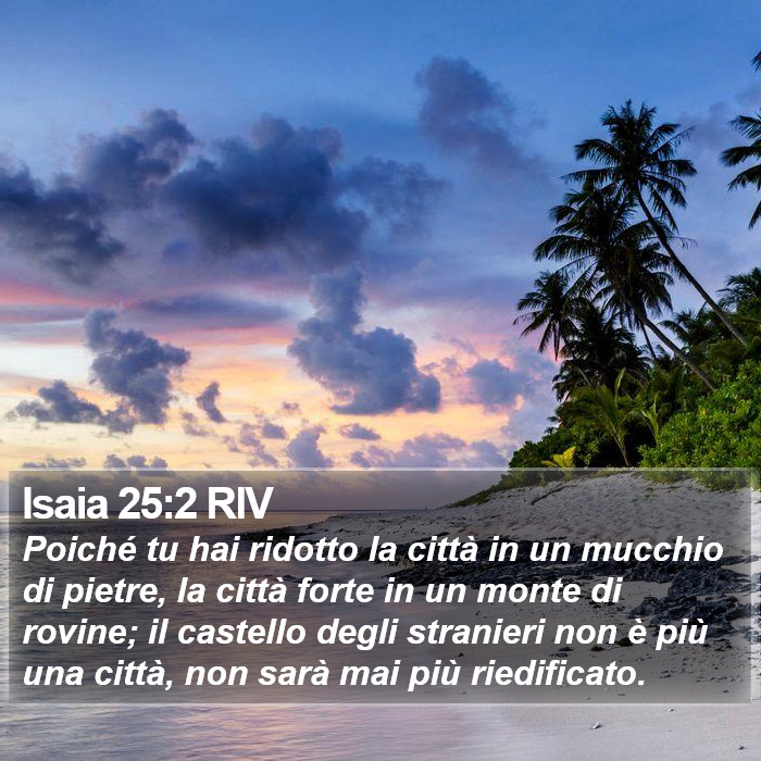 Isaia 25:2 RIV Bible Study