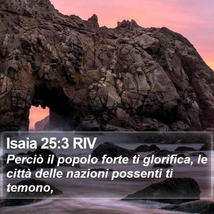 Isaia 25:3 RIV Bible Study