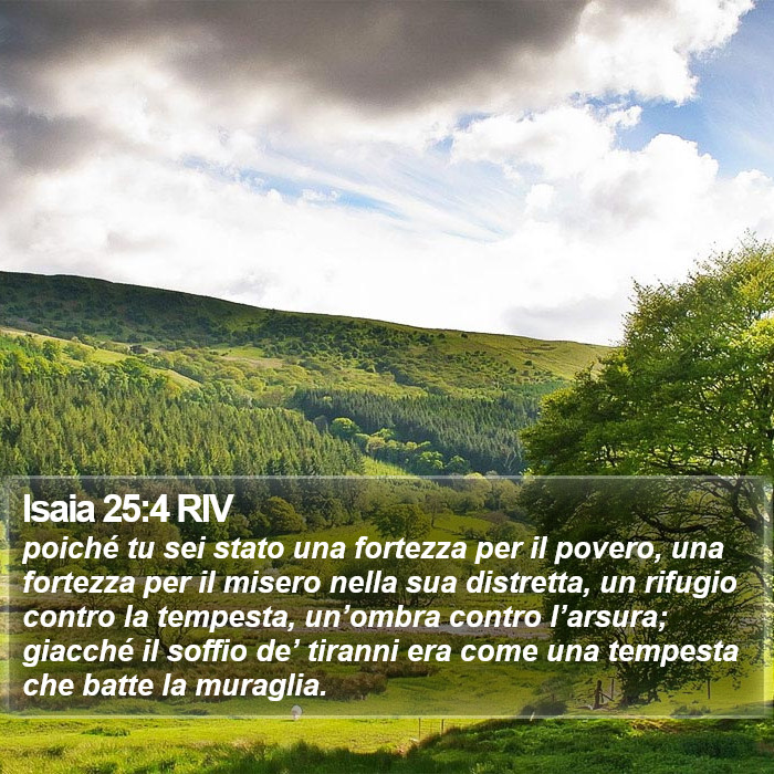 Isaia 25:4 RIV Bible Study