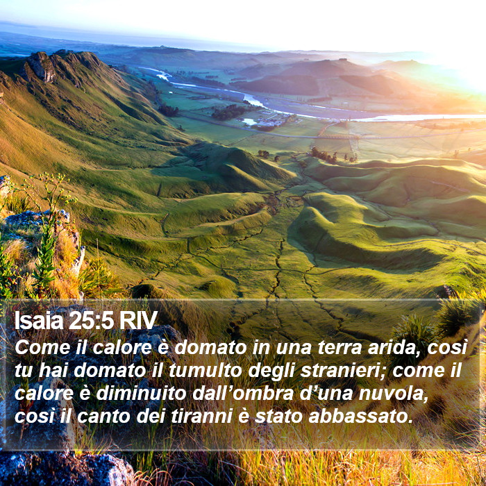 Isaia 25:5 RIV Bible Study