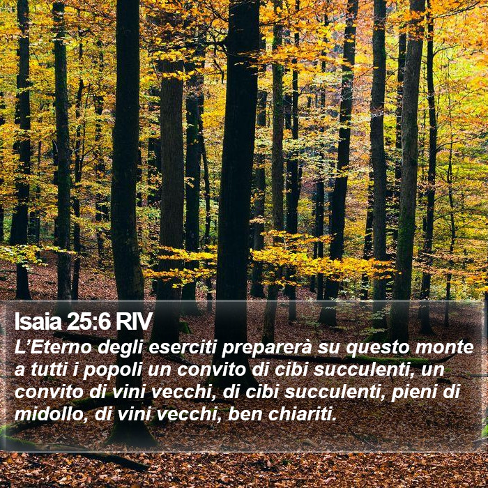 Isaia 25:6 RIV Bible Study