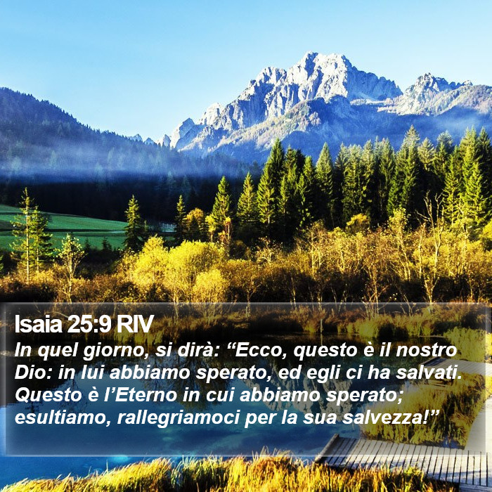 Isaia 25:9 RIV Bible Study