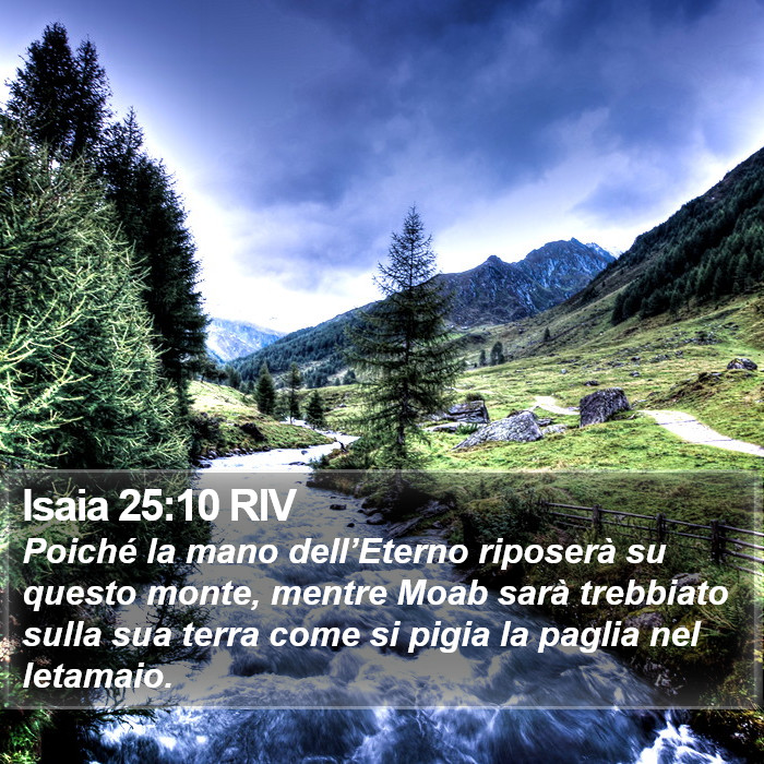 Isaia 25:10 RIV Bible Study