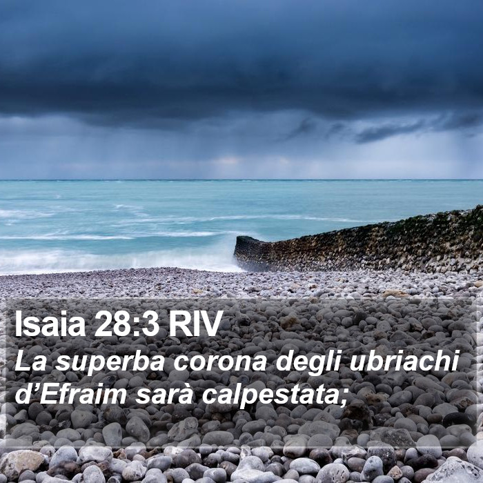 Isaia 28:3 RIV Bible Study