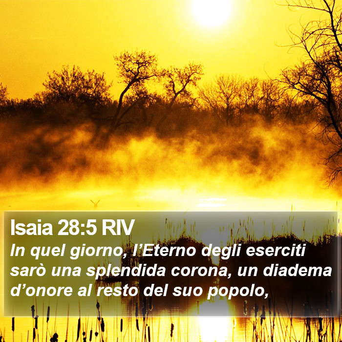 Isaia 28:5 RIV Bible Study