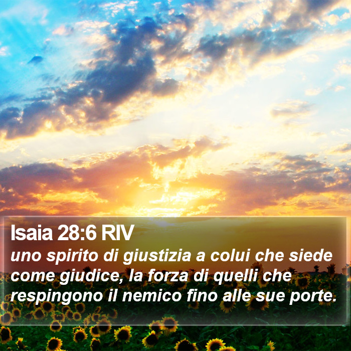 Isaia 28:6 RIV Bible Study