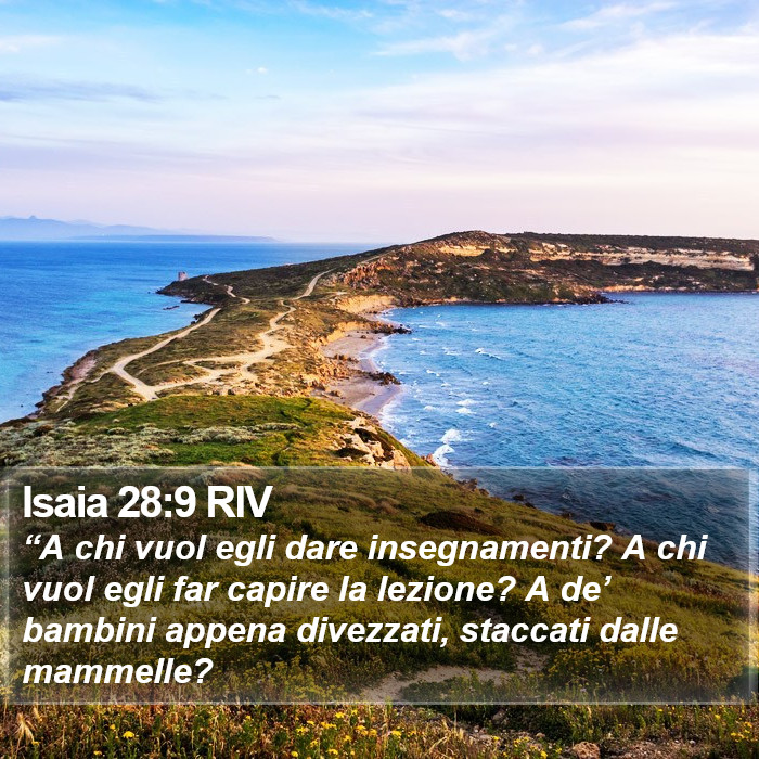 Isaia 28:9 RIV Bible Study