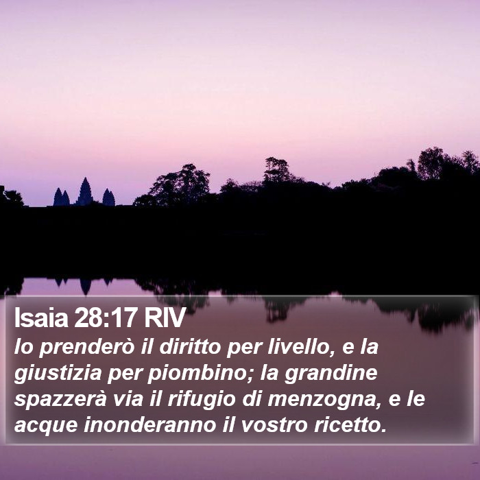 Isaia 28:17 RIV Bible Study