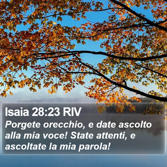 Isaia 28:23 RIV Bible Study