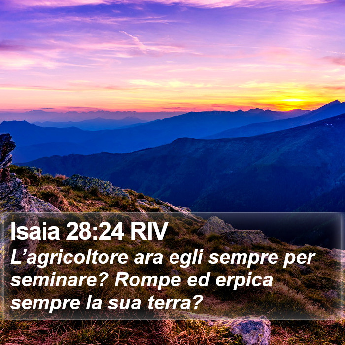 Isaia 28:24 RIV Bible Study
