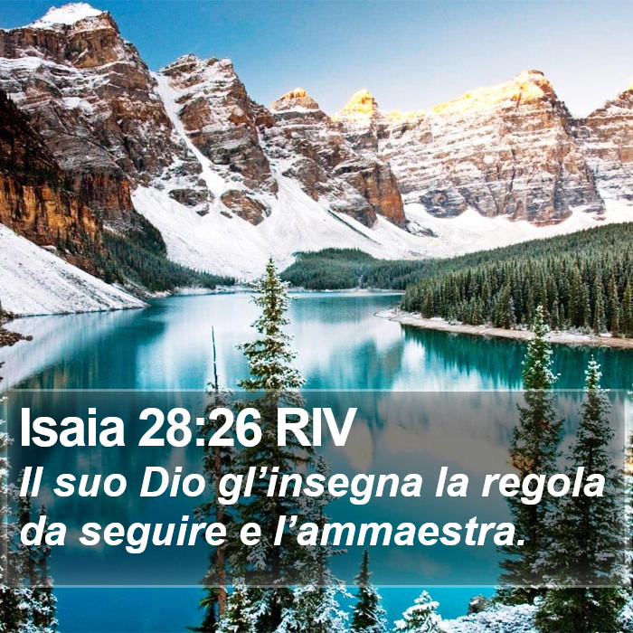 Isaia 28:26 RIV Bible Study
