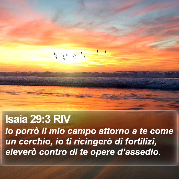 Isaia 29:3 RIV Bible Study