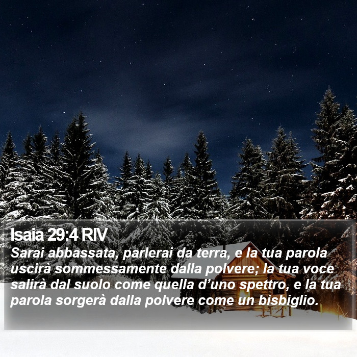 Isaia 29:4 RIV Bible Study