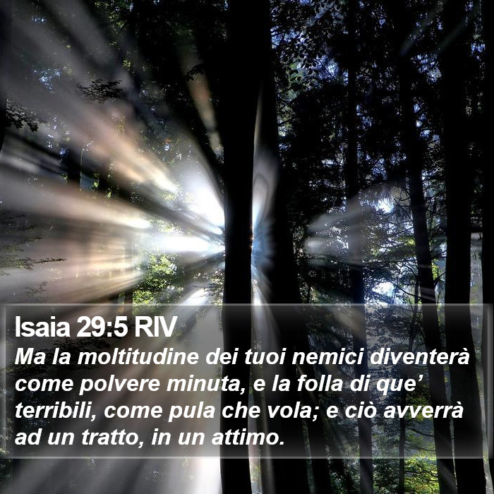 Isaia 29:5 RIV Bible Study