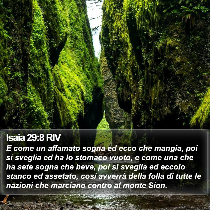 Isaia 29:8 RIV Bible Study