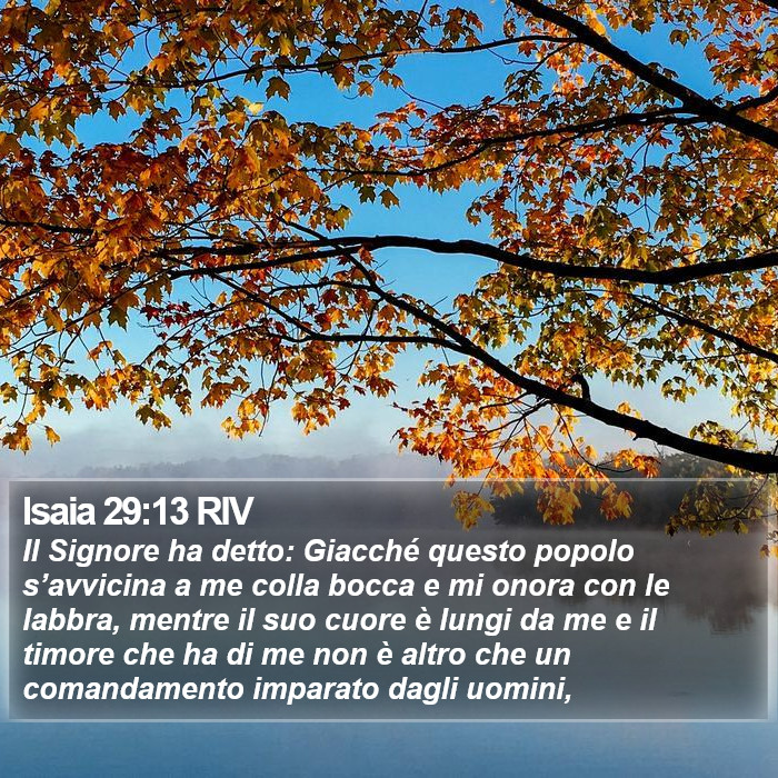 Isaia 29:13 RIV Bible Study