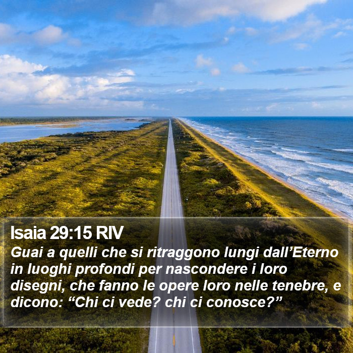 Isaia 29:15 RIV Bible Study