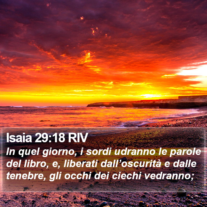 Isaia 29:18 RIV Bible Study