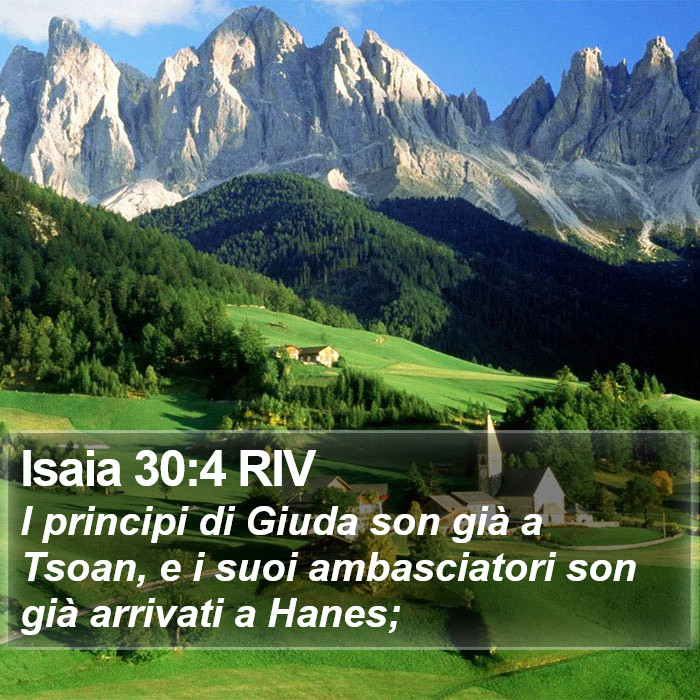 Isaia 30:4 RIV Bible Study