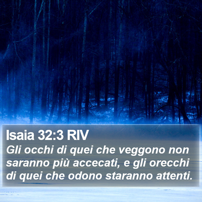 Isaia 32:3 RIV Bible Study
