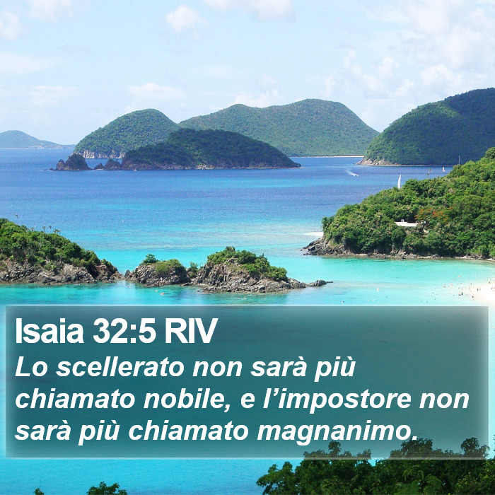Isaia 32:5 RIV Bible Study