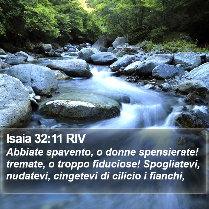 Isaia 32:11 RIV Bible Study