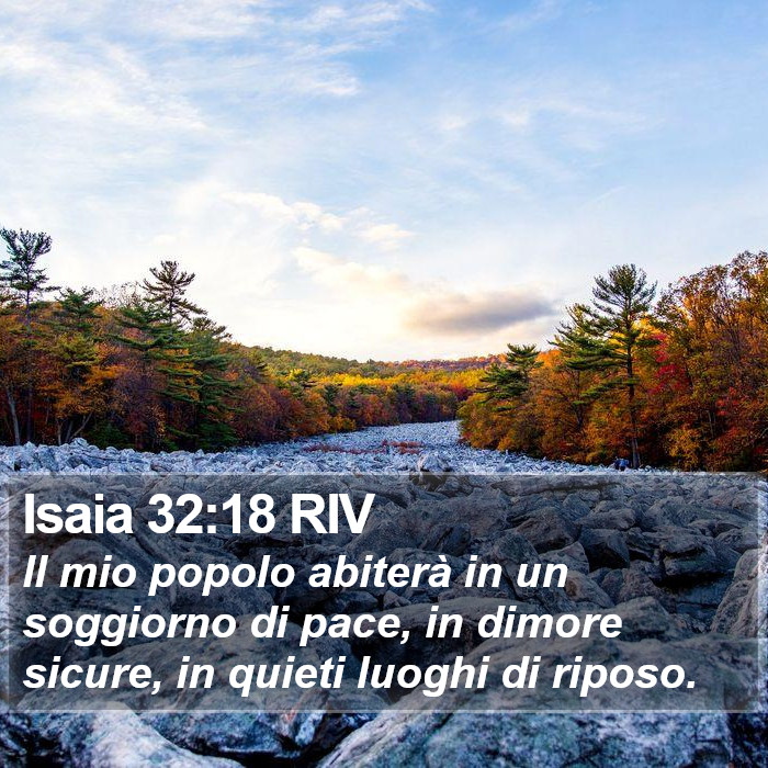 Isaia 32:18 RIV Bible Study