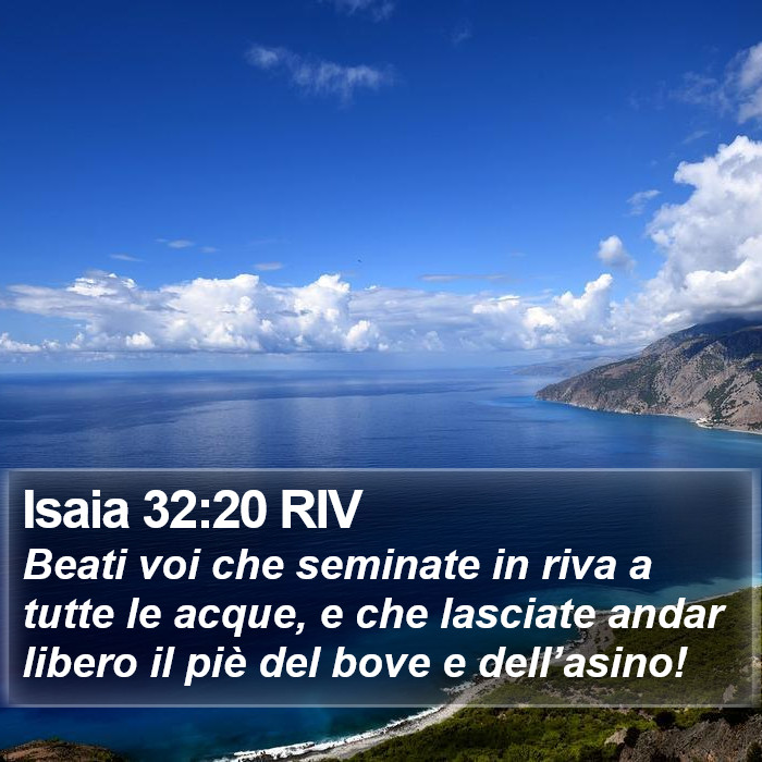 Isaia 32:20 RIV Bible Study