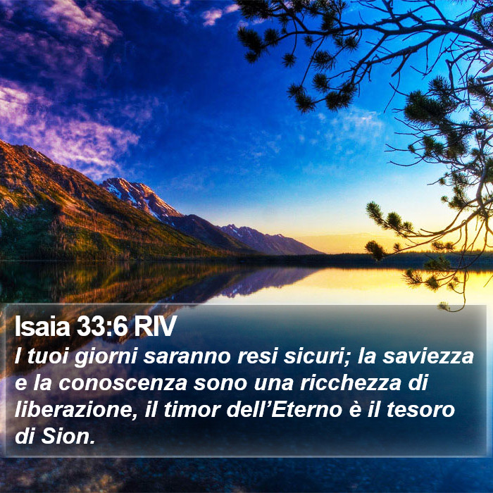 Isaia 33:6 RIV Bible Study