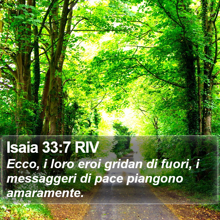 Isaia 33:7 RIV Bible Study