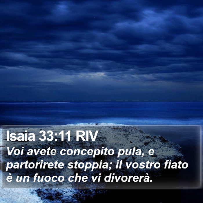 Isaia 33:11 RIV Bible Study