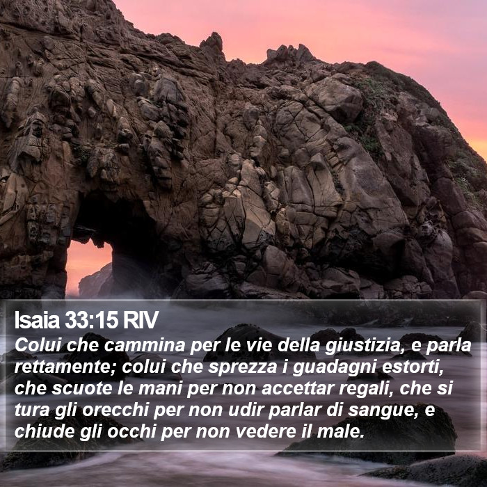 Isaia 33:15 RIV Bible Study