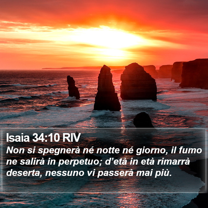 Isaia 34:10 RIV Bible Study