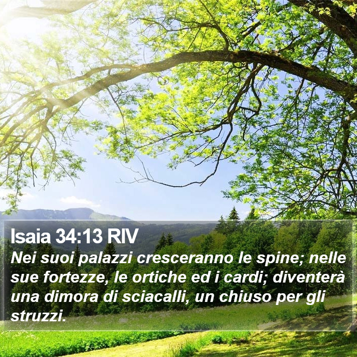 Isaia 34:13 RIV Bible Study
