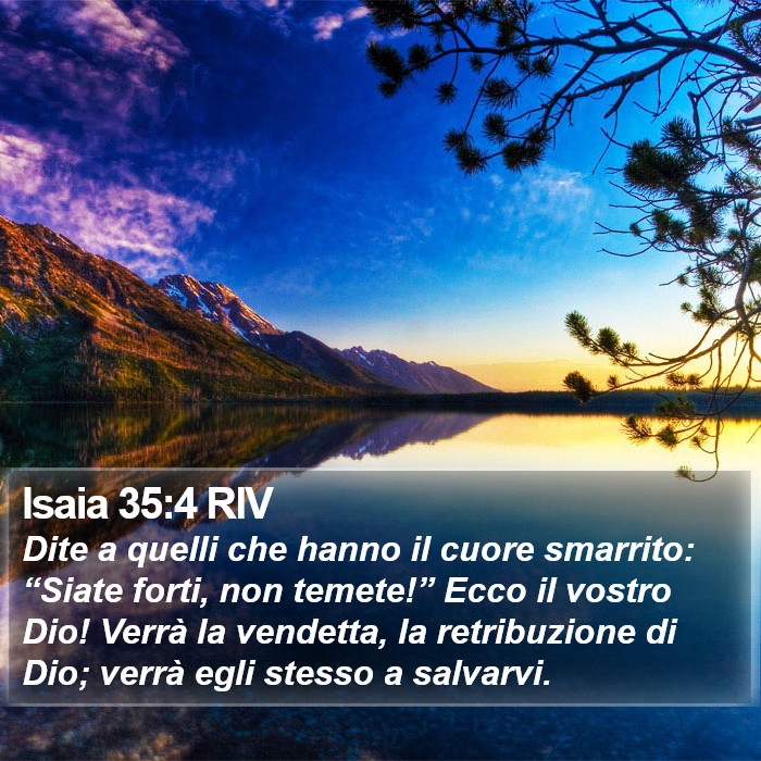 Isaia 35:4 RIV Bible Study